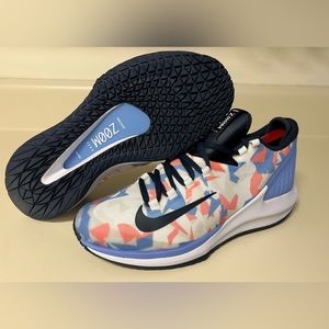Nike Court Zoom Zero Shoes - AA8022-406 Pink Blue Tan Camouflage Camo Womens 8